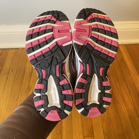 Saucony Cohesion Shoes Womens Size 6 Gray Pink Running Wide Sneakers Athletic - Picture 13 of 13